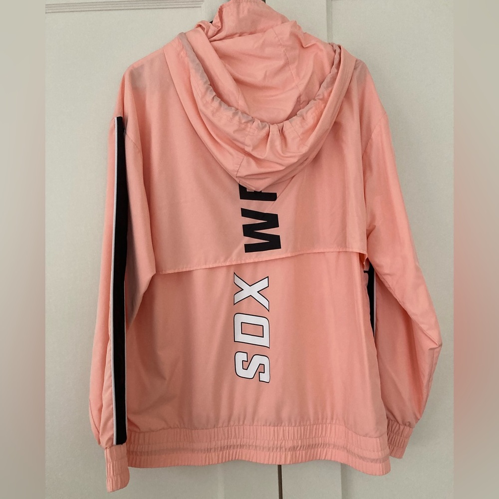 Sarahs day white fox collection, skyler coral windbreaker